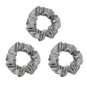3 pc Soft Satin Scrunchies Elastic Hair Tie Gentle Stretch Ponytail Holder for Women
