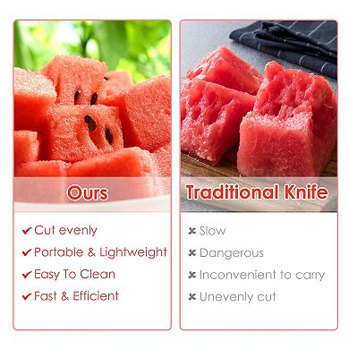 5PCS 2-in-1 Watermelon Cutter & Fork Stainless Steel