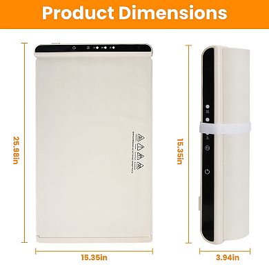 Electric Warming Tray with Adjustable Temperature & 3 Timer Settings for Food