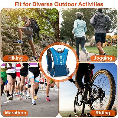 Sport Hydration Vest Running Backpack 15oz/50oz Water Bladder, Adjustable Straps for Trail & Marat