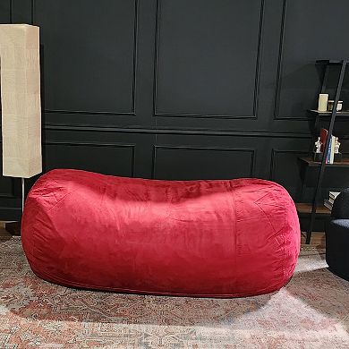 GOODSILO Large Traditional Cylindrical Bean Bag Chair with Removable Cover