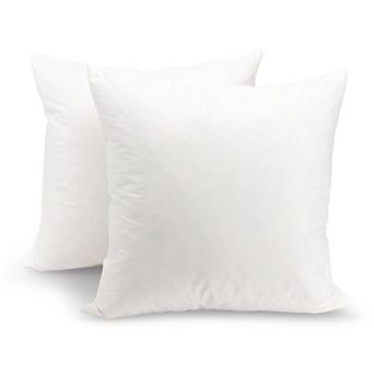 Cheer Collection Feather Down Pillow Inserts Set of 2 Medium Firm Support for Decorative Shams