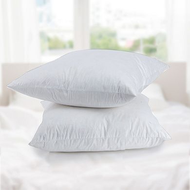 Cheer Collection Feather Down Pillow Inserts Set of 2 Medium Firm Support for Decorative Shams