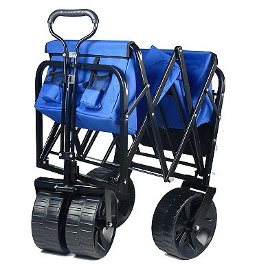 Whisen Folding Wagon Cart for Garden, Shopping, Beach