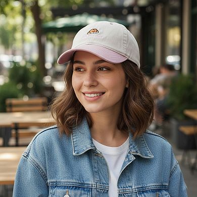 Embroidered Croissant Baseball Cap Adjustable Baseball Hat