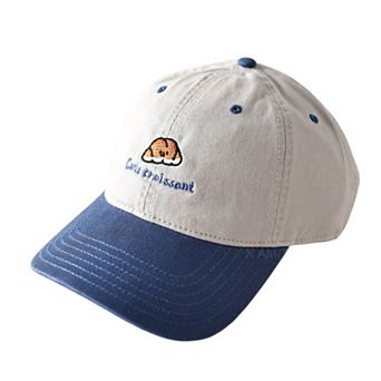 Embroidered Croissant Baseball Cap Adjustable Baseball Hat