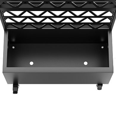 WOW PIONEER Metal Planter Box with Trellis Raised Garden Bed Privacy Screen