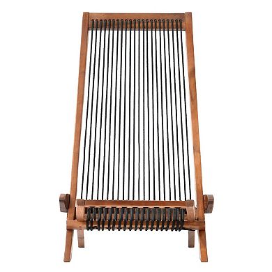 WOW PIONEER Portable Folding Solid Wood Chair for Indoor and Outdoor Relaxation