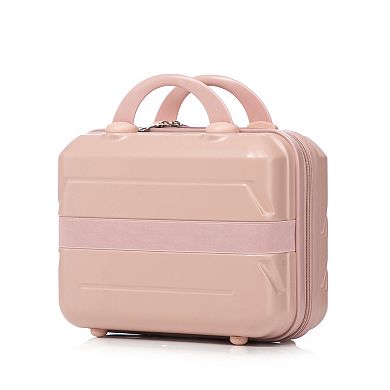 WOW PIONEER 2-Piece ABS Spinner Wheel Luggage Set with Cosmetic Case
