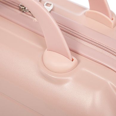WOW PIONEER 2-Piece ABS Spinner Wheel Luggage Set with Cosmetic Case