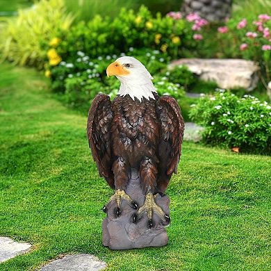 WOW PIONEER Majestic Eagle Garden Sculpture with Hand-Painted Detail