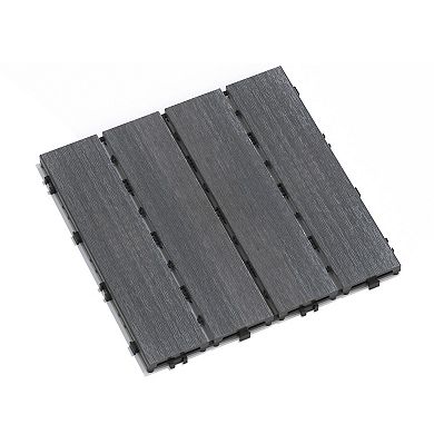 WOW PIONEER Interlocking Composite Deck Tiles Set of 22 for Indoor and Outdoor Use