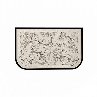 Anti Fatigue Kitchen Floor Mat with Floral Pattern Cushioned Standing Rug