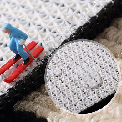 Geometric Kitchen Runner and Mat Non Slip Woven Floor Mats