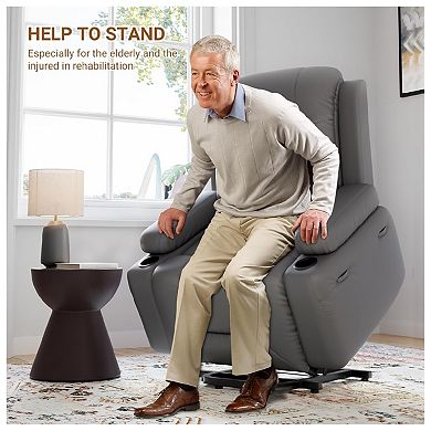 Oversized Power Lift Recliner Chair, Electric Recliner with Heat & Massage