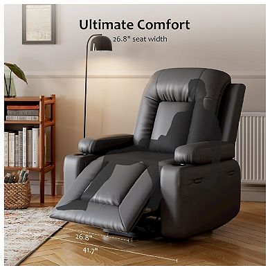 Oversized Power Lift Recliner Chair, Electric Recliner with Heat & Massage