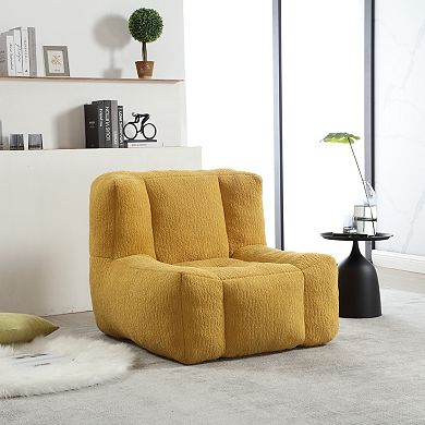 GOODSILO Premium Memory Foam Bean Bag Sofa Chair with Ottoman for Modern Living Spaces