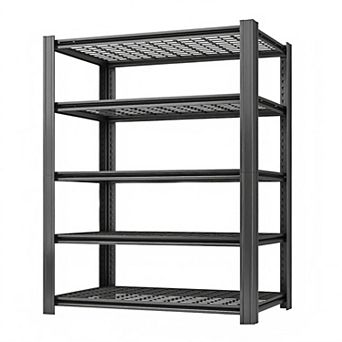 Storage Shelves Garage Shelving Heavy Duty 5 tier 35" W x 15.7" D x 72" H, Black