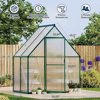 Greenhouse 6×4 FT with Roof Vent