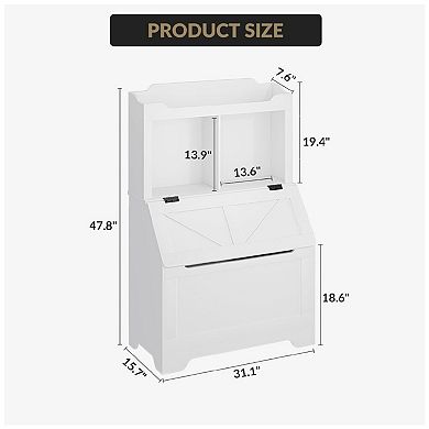 Kids Toy Organizer with Flip Lid and Cubbies