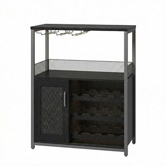 ANIXOL 3 tier Wine Bar Cabinet with Wine Rack and Storage