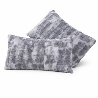 Cheer Collection Luxuriously Soft Faux Fur Decorative Throw Pillows with Inserts