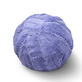 Cheer Collection Plush Faux Fur Ball Throw Pillow Decorative Accent Cushion for Sofa Bed