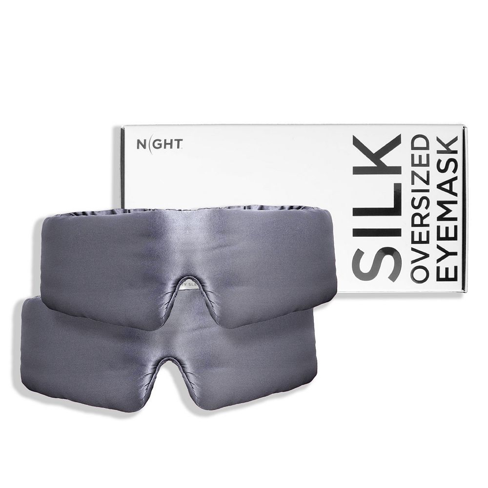 100% Pure Silk Sleep Mask, Oversized 2-pack