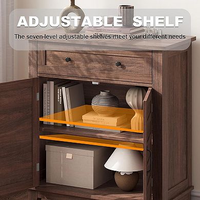 Sideboard Buffet Cabinet, Coffee Bar Storage Cabinet with Adjustable Shelves, Multi-Functional