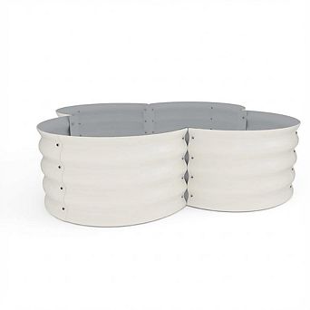 ANIXOL 2 pc Galvanized Steel Petal-Shaped Raised Garden Beds