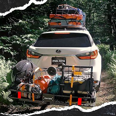 Mockins 60"x20"x6" Hitch Cargo Carrier Rack with Luggage Carrier Accessories