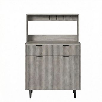 ANIXOL Fluted Sideboard Cabinet with Drawers & Adjustable Shelves