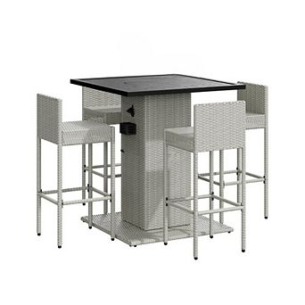 Outdoor Bar Set with Bottle Opener