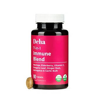 7-in-1 Immune Support Tablets 90-Count Moringa Vitamin C Elderberry - Organic, Non-GMO