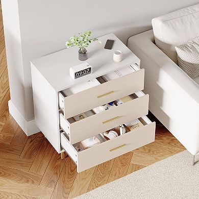 ANIXOL Small Chest of Drawers with 3 Drawers & Tapered Feet