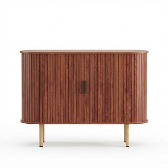 Mid-Century Modern Sideboard Buffet Cabinet with Sliding Doors