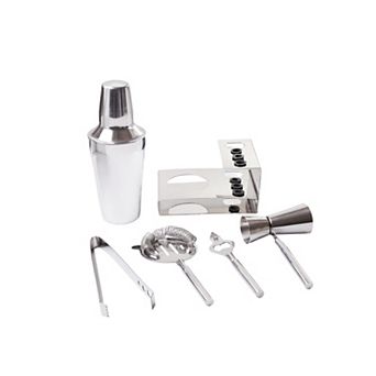 Stainless Steel Cocktail Shaker 6 pc Gift Set