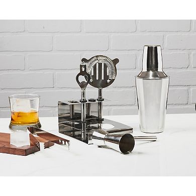 Stainless Steel Cocktail Shaker 6-Piece Gift Set