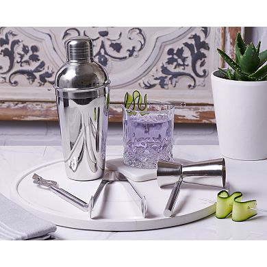 Stainless Steel Cocktail Shaker 4-Piece Gift Set