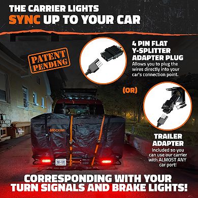 Mockins 60"x20"x6" Tow Hitch Cargo Carrier with 20 Cu.Ft. Waterproof Bag