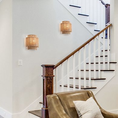 9" Farmhouse Rope Wall Light for Hallways and Bedrooms