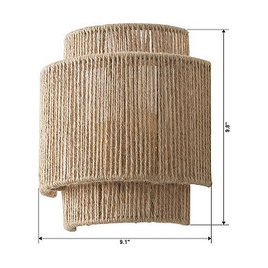 9" Farmhouse Rope Wall Light for Hallways and Bedrooms