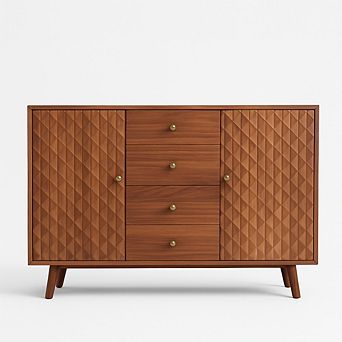 Mid Century Modern Sideboard Cabinet with Drawers and Storage