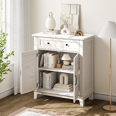 ANIXOL Farmhouse Sideboard Buffet Cabinet with Drawer