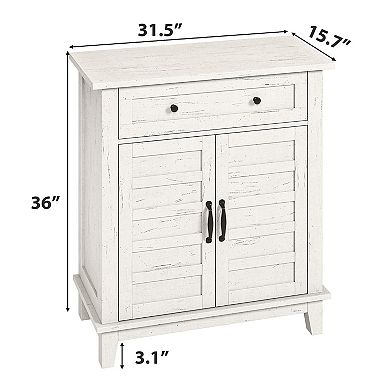 ANIXOL Farmhouse Sideboard Buffet Cabinet with Drawer