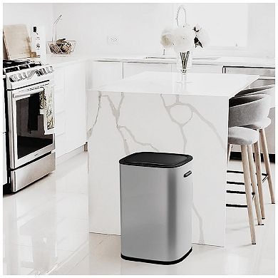 Automatic Motion Sensor Trash Can with Soft Close Lid and Handle