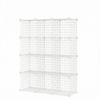 ANIXOL 12-Cube Wire Storage Organizer Shelf