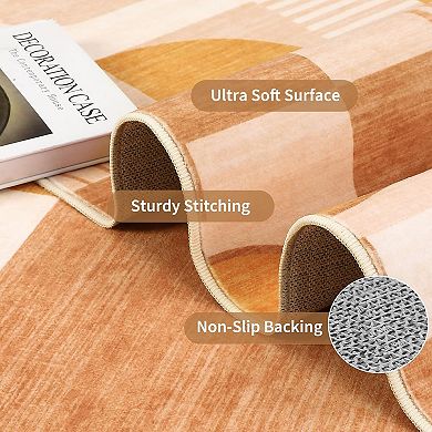 ANIXOL Boho Geometric Washable Non-Slip Area Rug