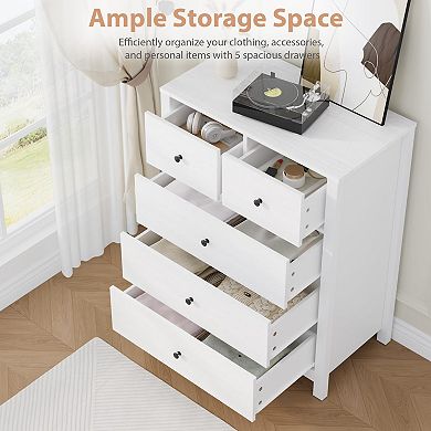ANIXOL 5-Drawer Tall Bedroom Dresser