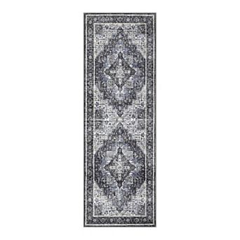 ANIXOL Washable Vintage Low-Pile Non-Slip Area Rug